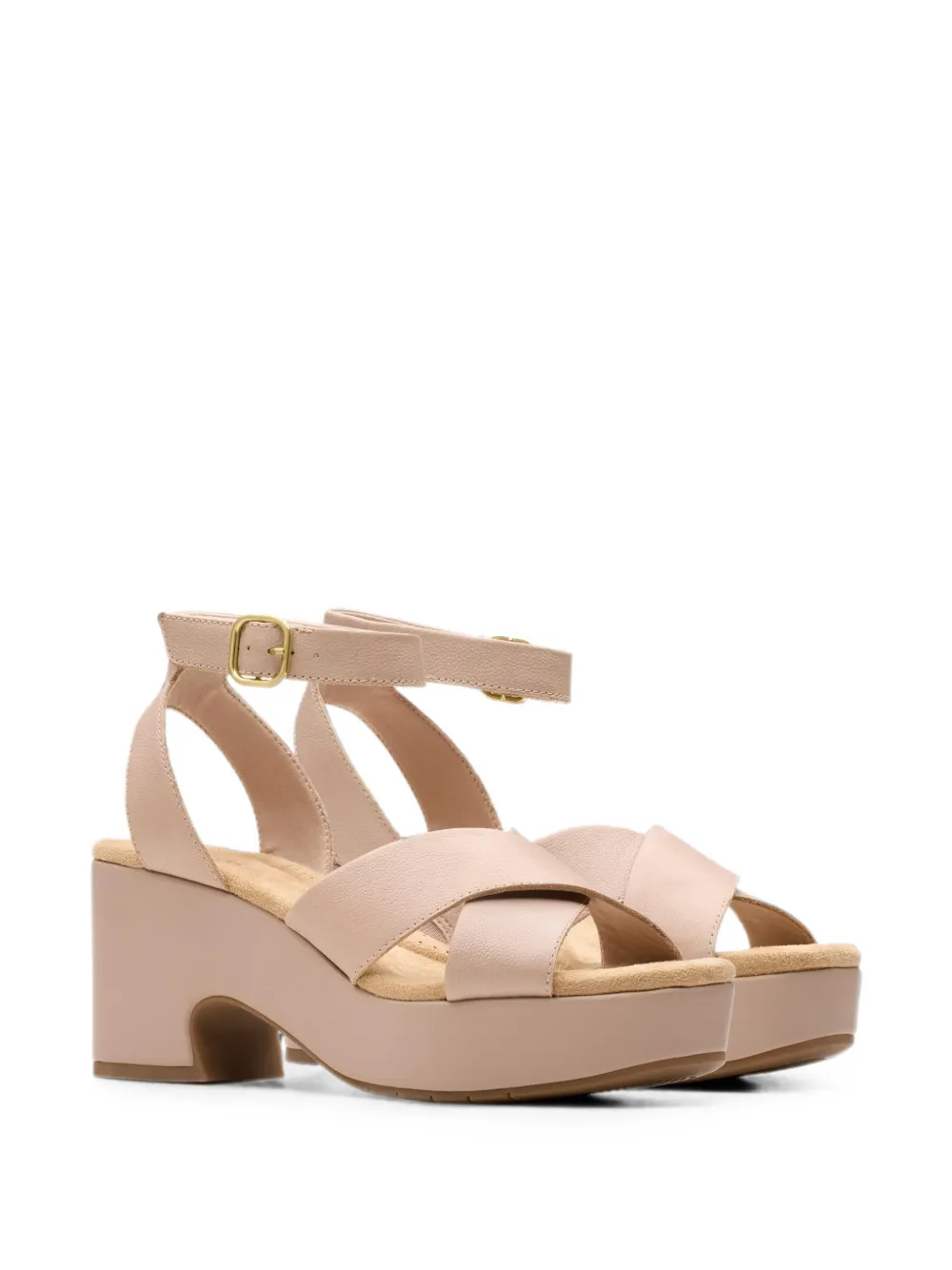 Clarks Originals Nerisa Pearl sandalen met gekruist detail Beige