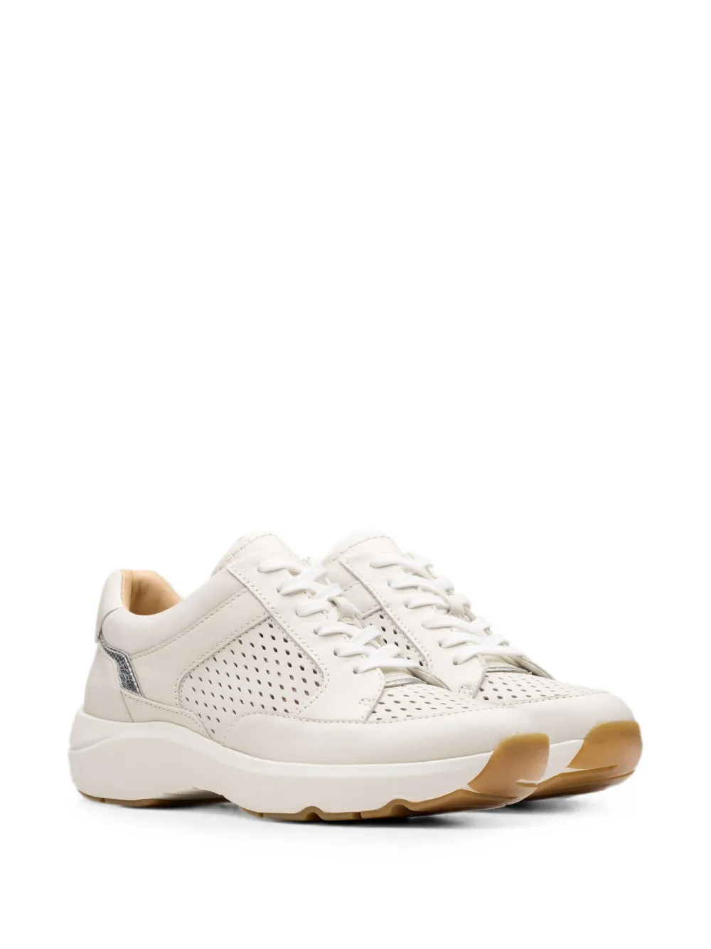 Clarks Originals Tivoli Walk leren sneakers met geperforeerde details Beige
