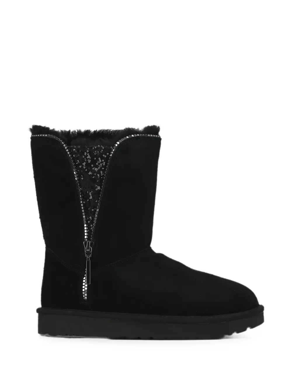 UGG Classic Zip sequin-embellished boots Zwart