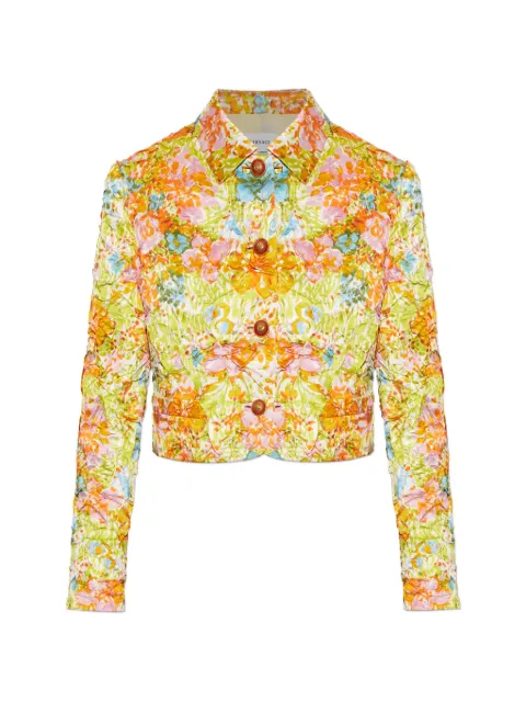 Versace crinkled floral-print jacket