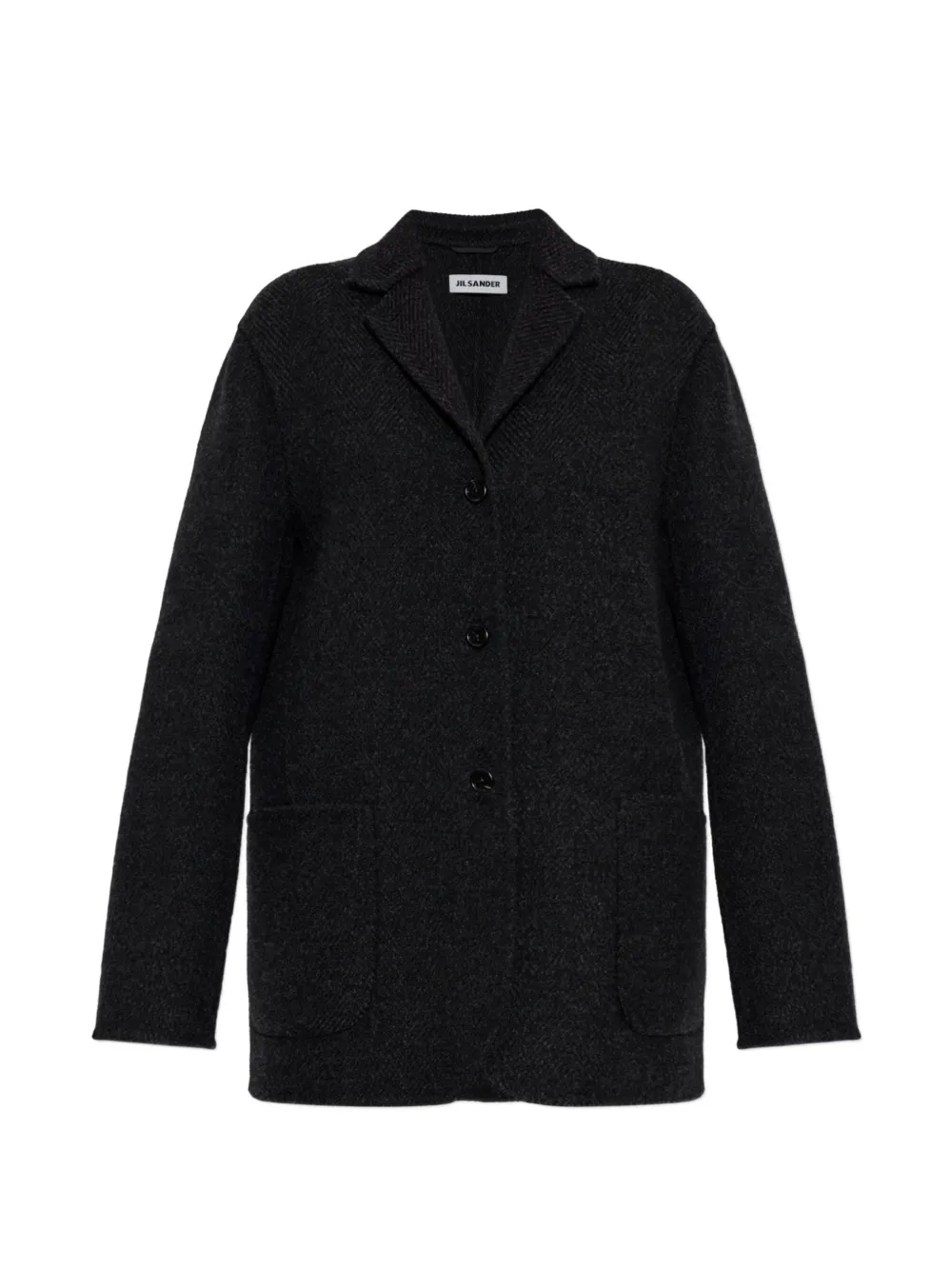 Jil Sander herringbone wool blazer - Nero