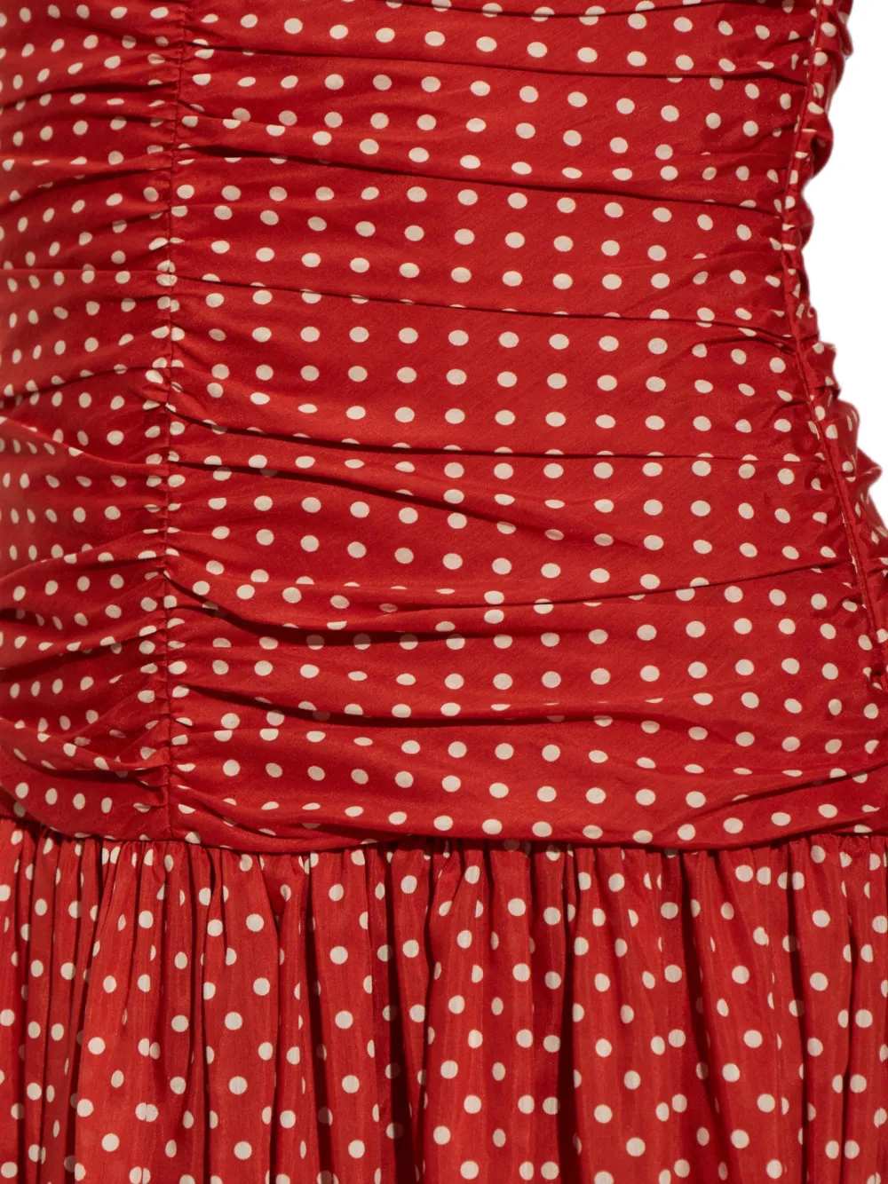 Matteau Midi-jurk met ruches Rood