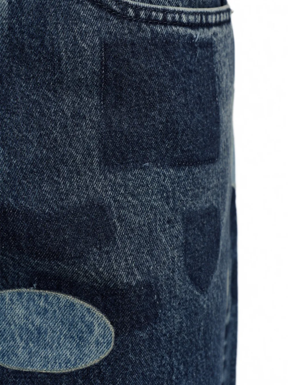 Diesel 2001 D-Macro-S10 jeans met patchwork Blauw