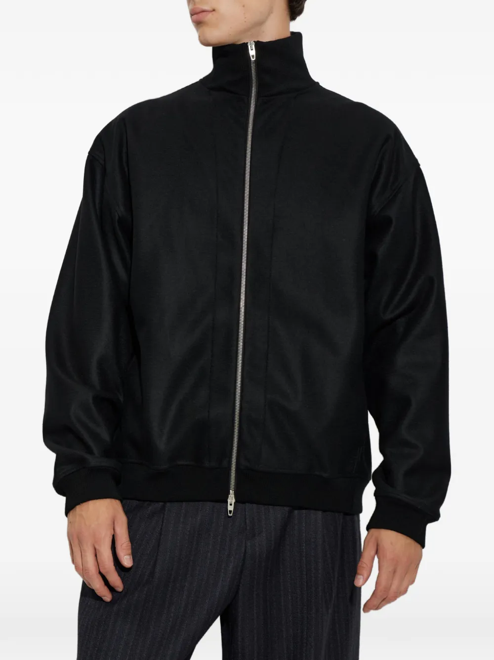 Jil Sander Jack met hoge hals Zwart
