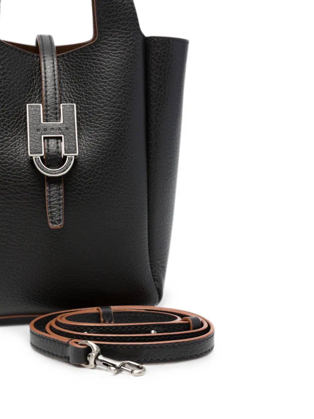 Hogan Shopper met logoplakkaat Zwart