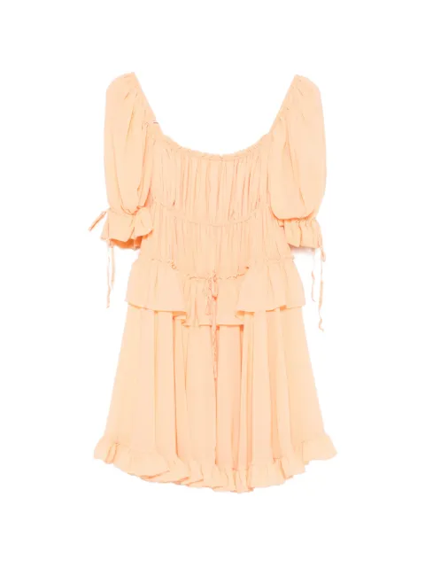 Chloé vestido corto con volantes