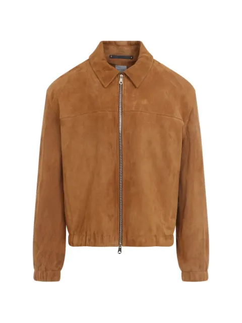 Paul Smith Tan suede zip-up jacket