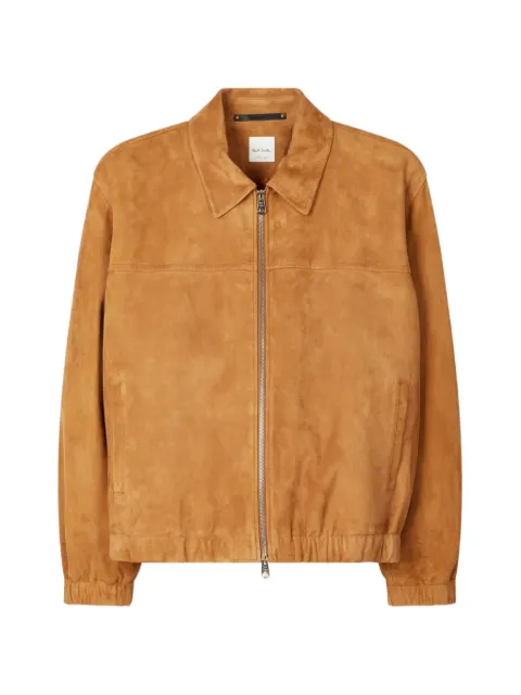 Paul Smith veste Tan en daim à fermeture zippée