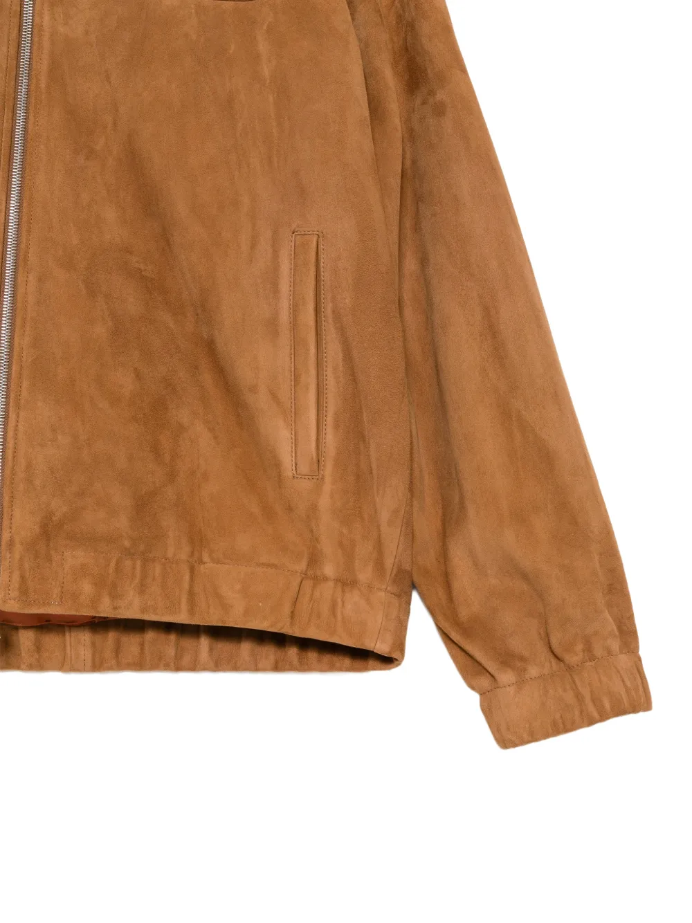 Paul Smith Tan suède jack met rits Bruin