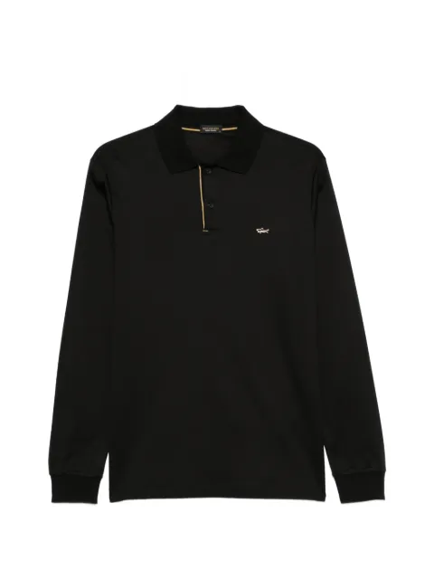 Paul & Shark logo-plaque long-sleeve polo shirt