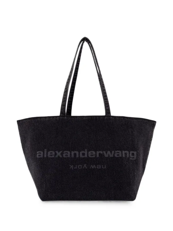 Alexander Wang Punch Rhinestone-embellished Tote Bag in Black