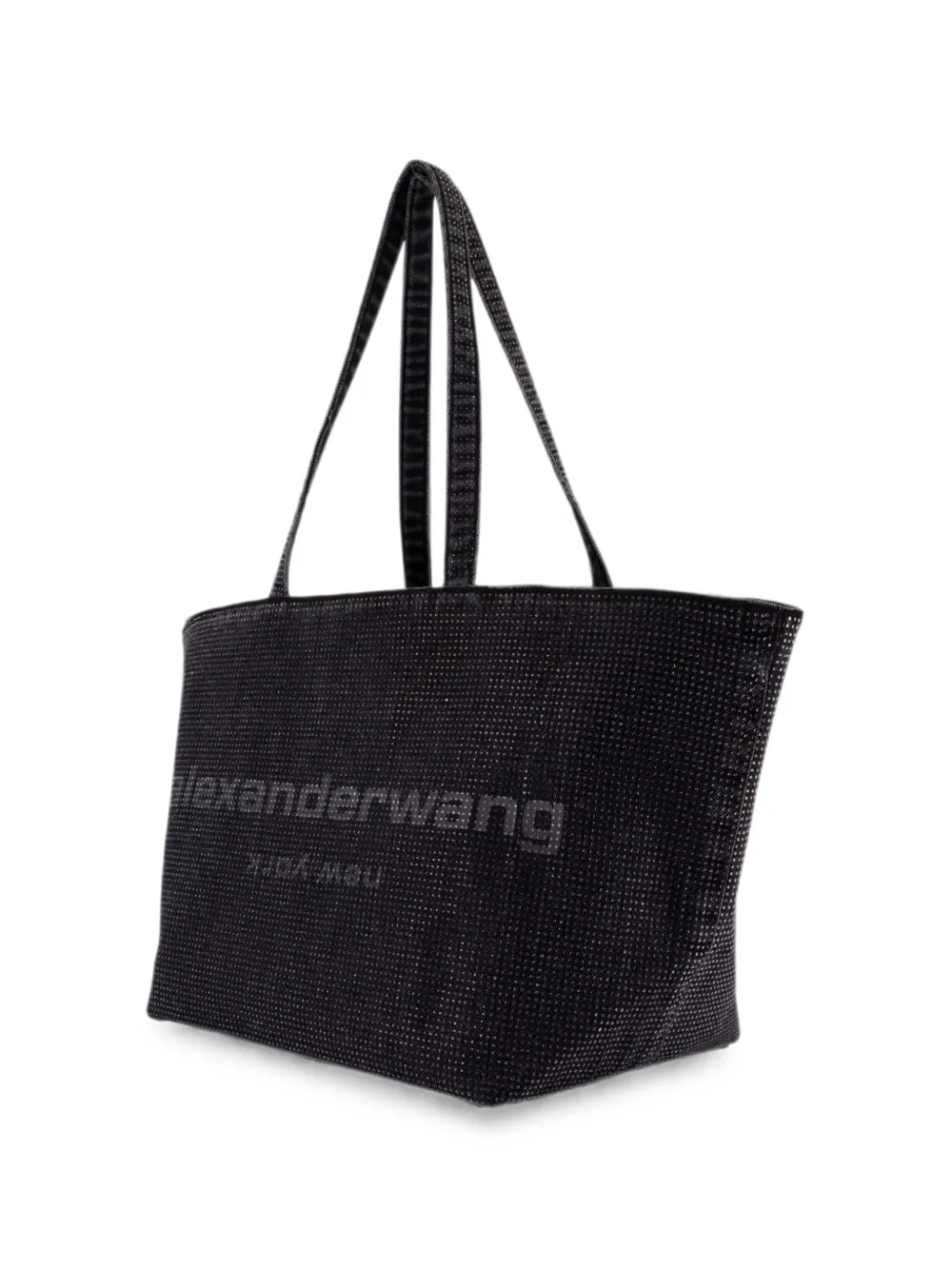 Alexander Wang Punch Rhinestone-embellished Tote Bag in Black, view 2