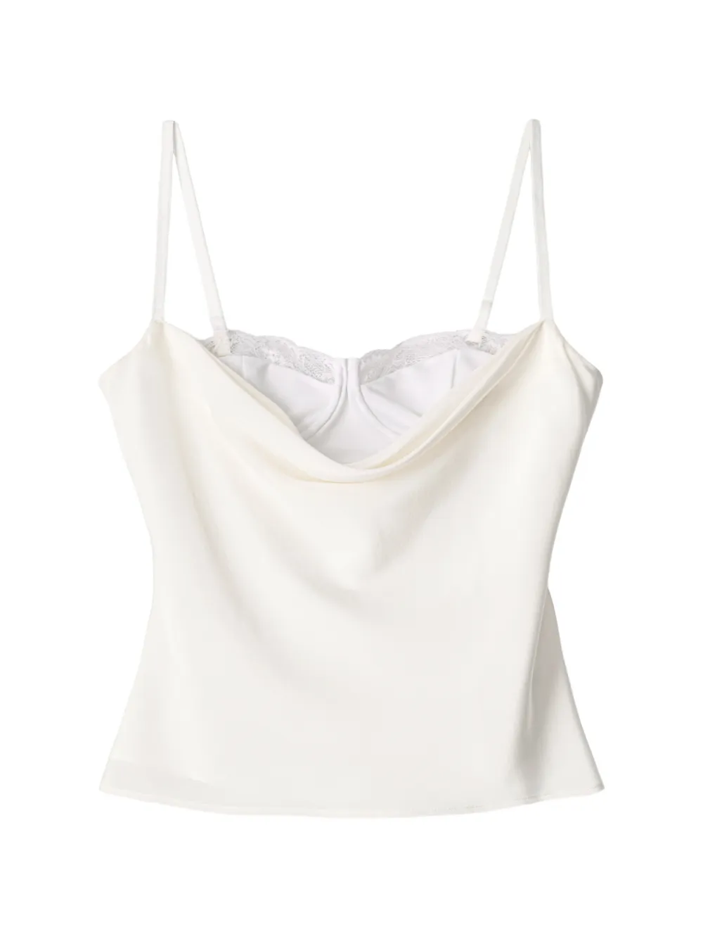 STAUD Top Evangaline con scollo drappeggiato - Bianco
