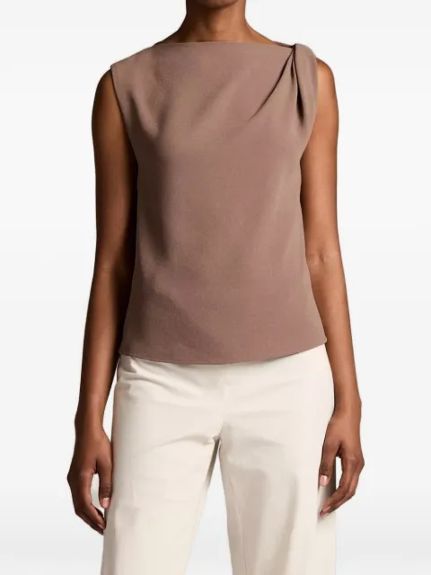 Vince draped-shoulder sleeveless top