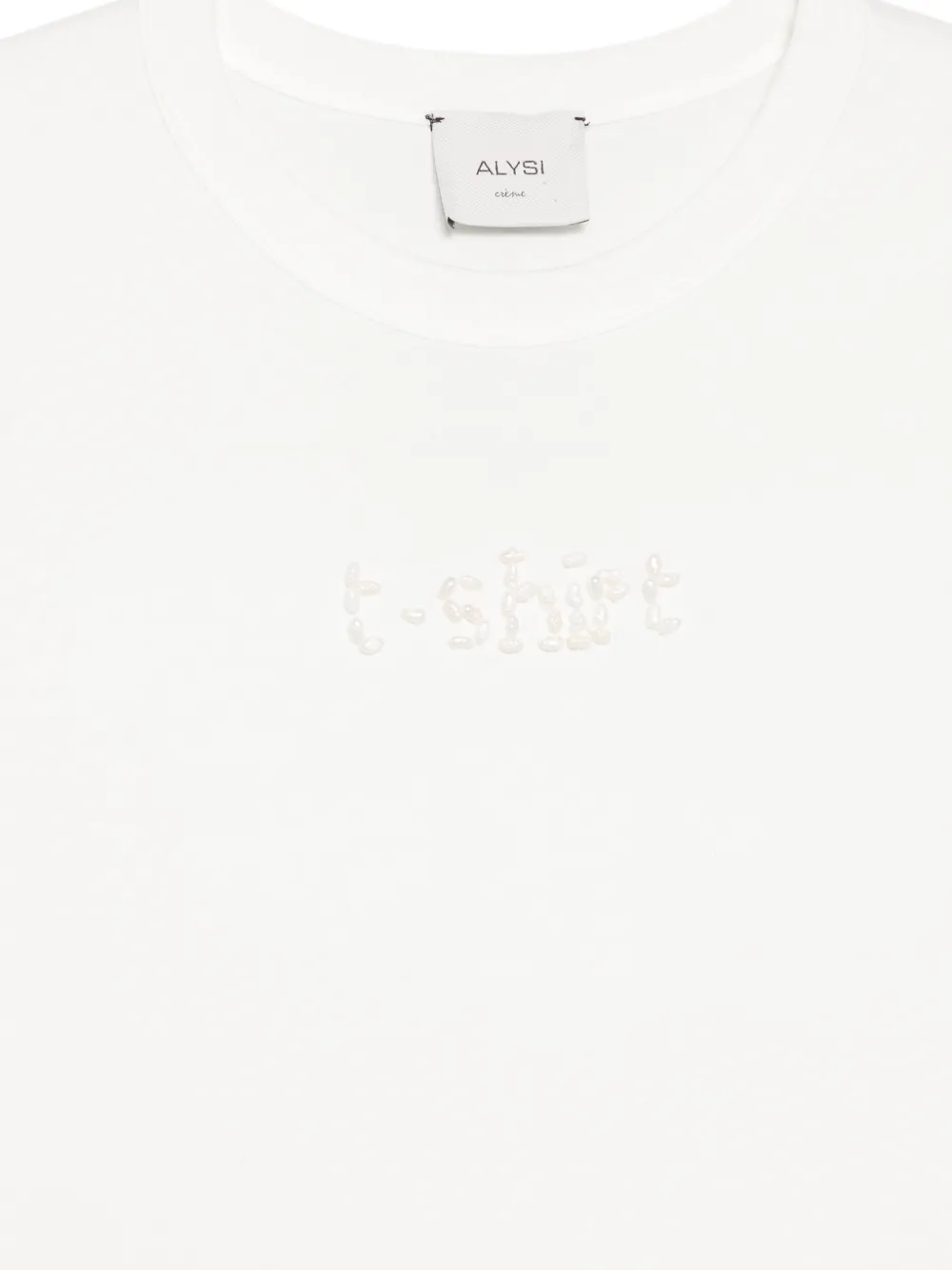 Alysi T-shirt verfraaid met parels Wit