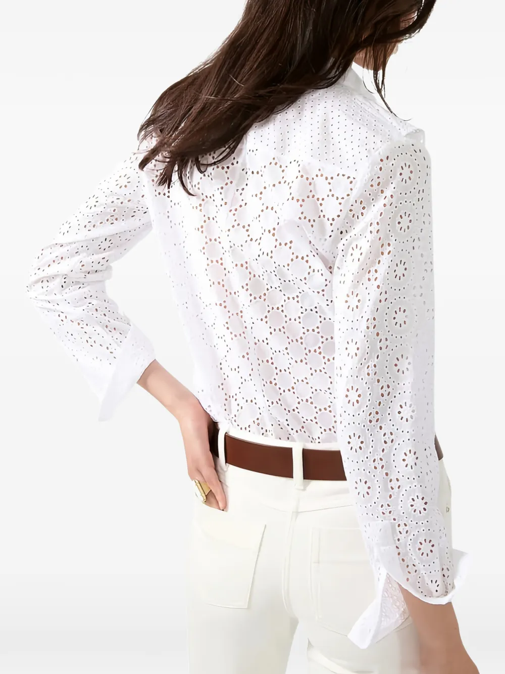 Barbara Bui Broderie anglaise overhemd Wit