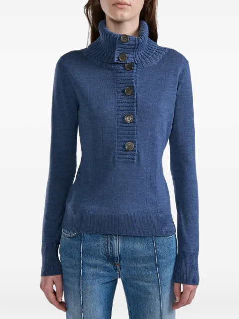 Barbara Bui button-neck merino wool sweater