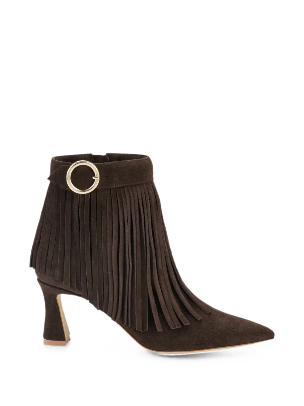 Malone Souliers Donni fringed suede ankle boots Bruin