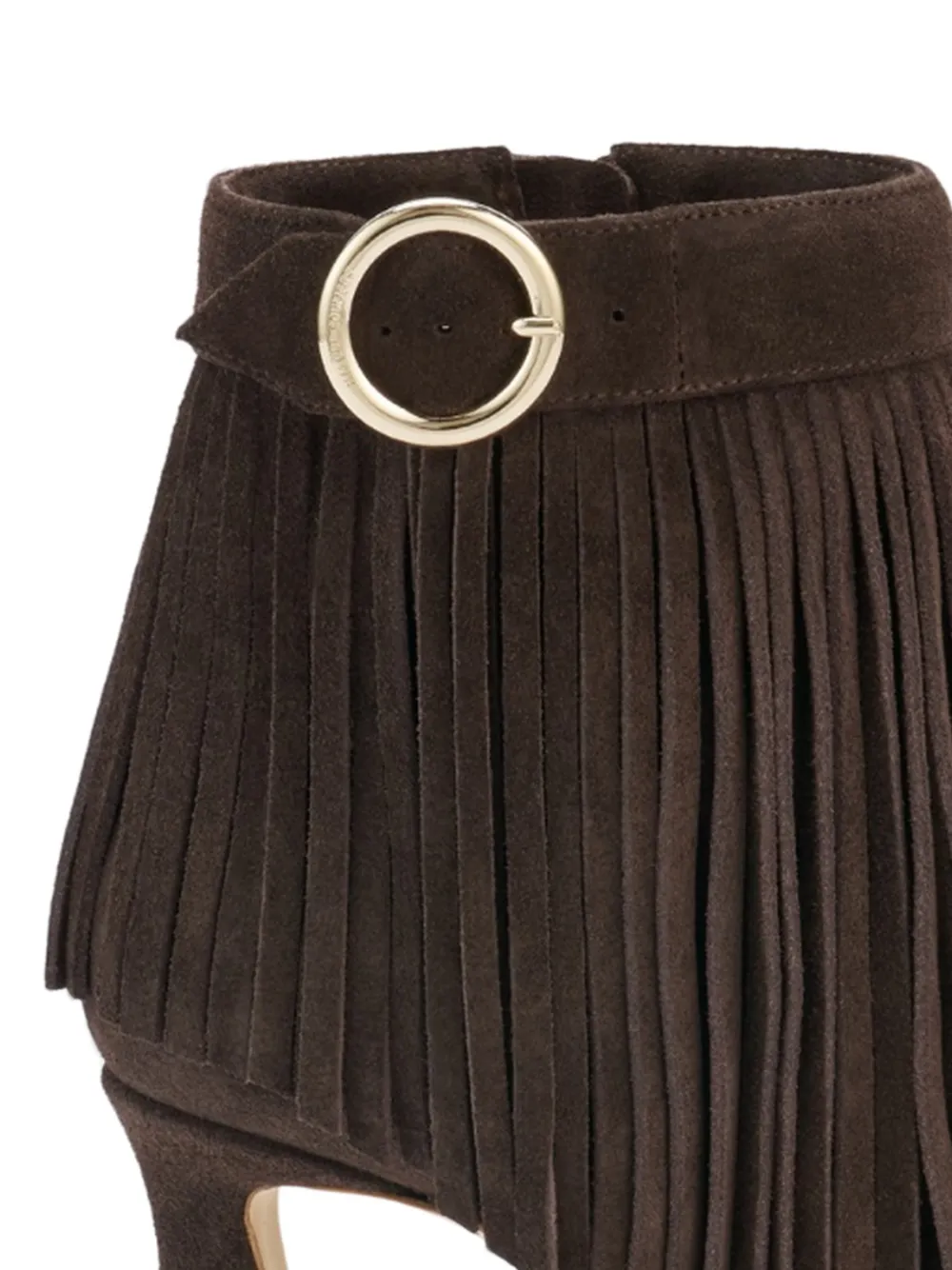 Malone Souliers Donni fringed suede ankle boots Bruin