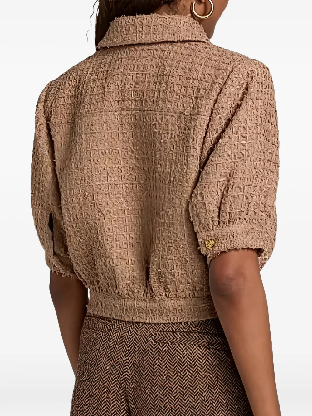 L'Agence tweed cropped jacket Bruin