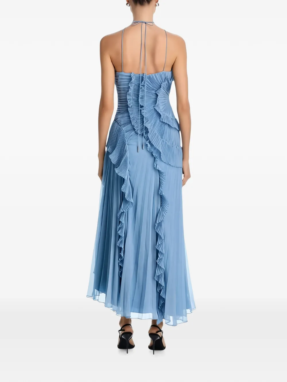 Amur Lorelei asymmetrische jurk Blauw