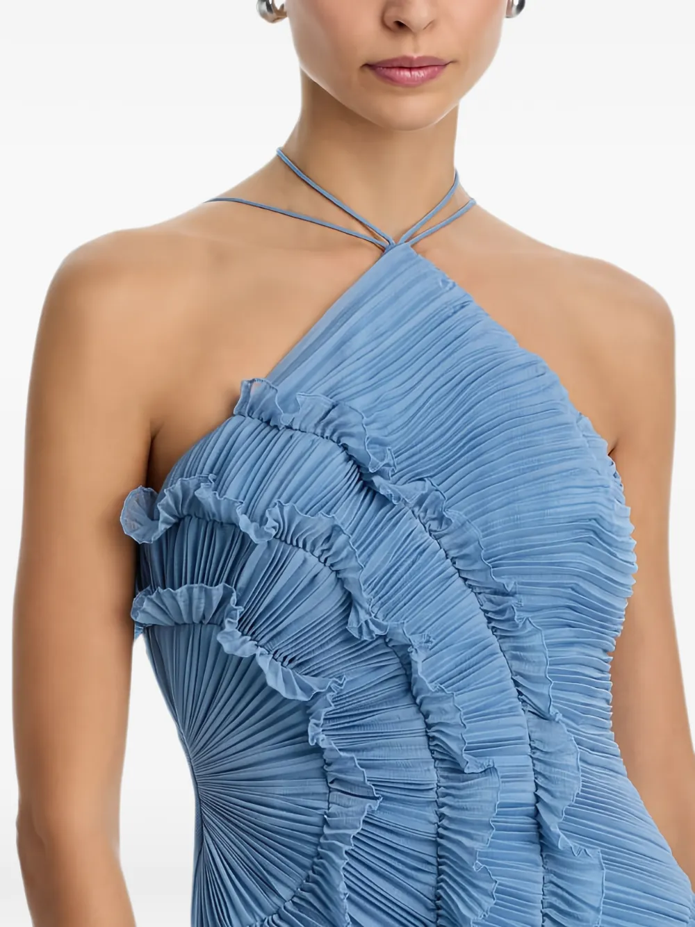 Amur Lorelei asymmetrische jurk Blauw