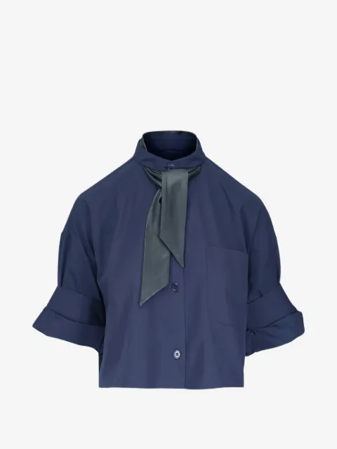 TWP Ex on Repeat leather-tie shirt