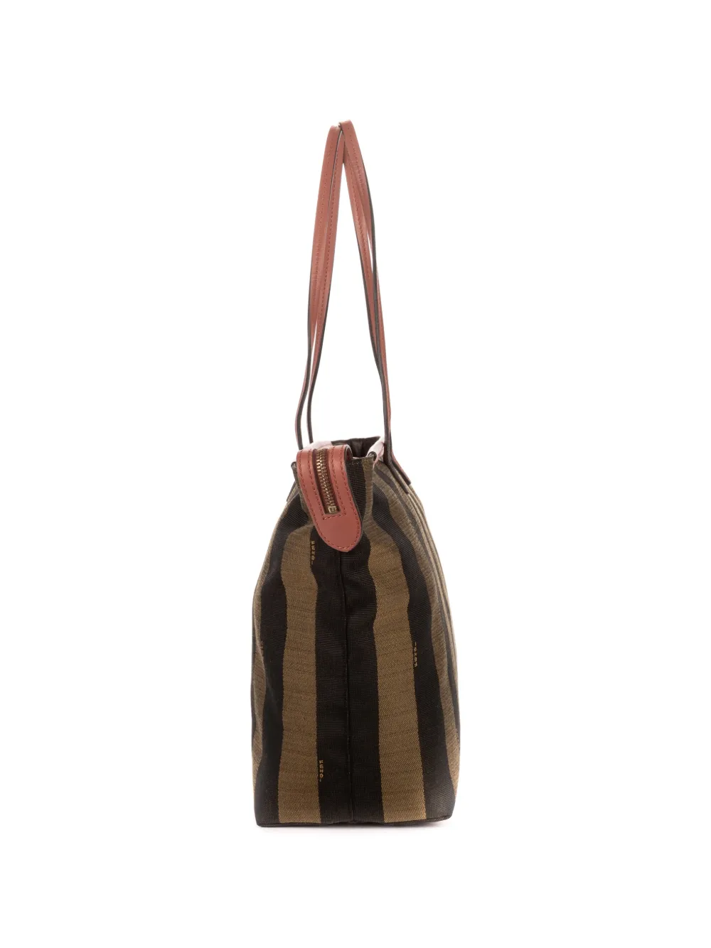 Fendi Pre-owned Pequin Zip Shoulder Bag in Black, view 5