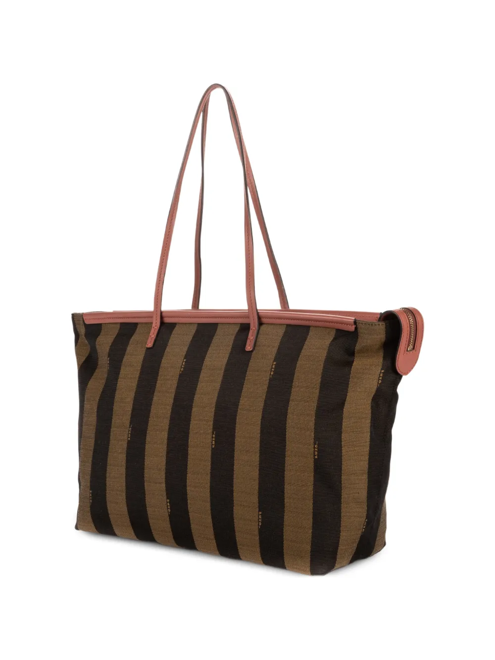 Fendi Pre-owned Pequin Zip Shoulder Bag in Black, view 3