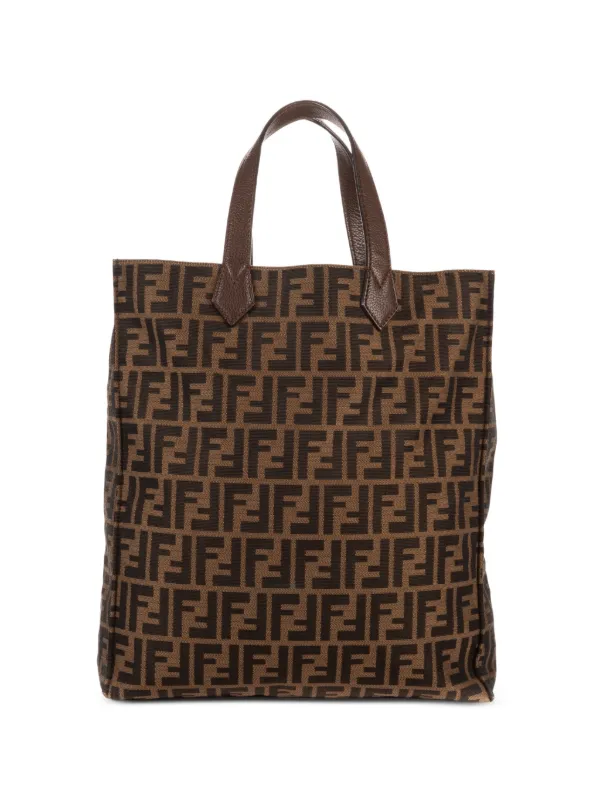 Fendi Pre-owned Zucca Canvas Tote Bag in Brown