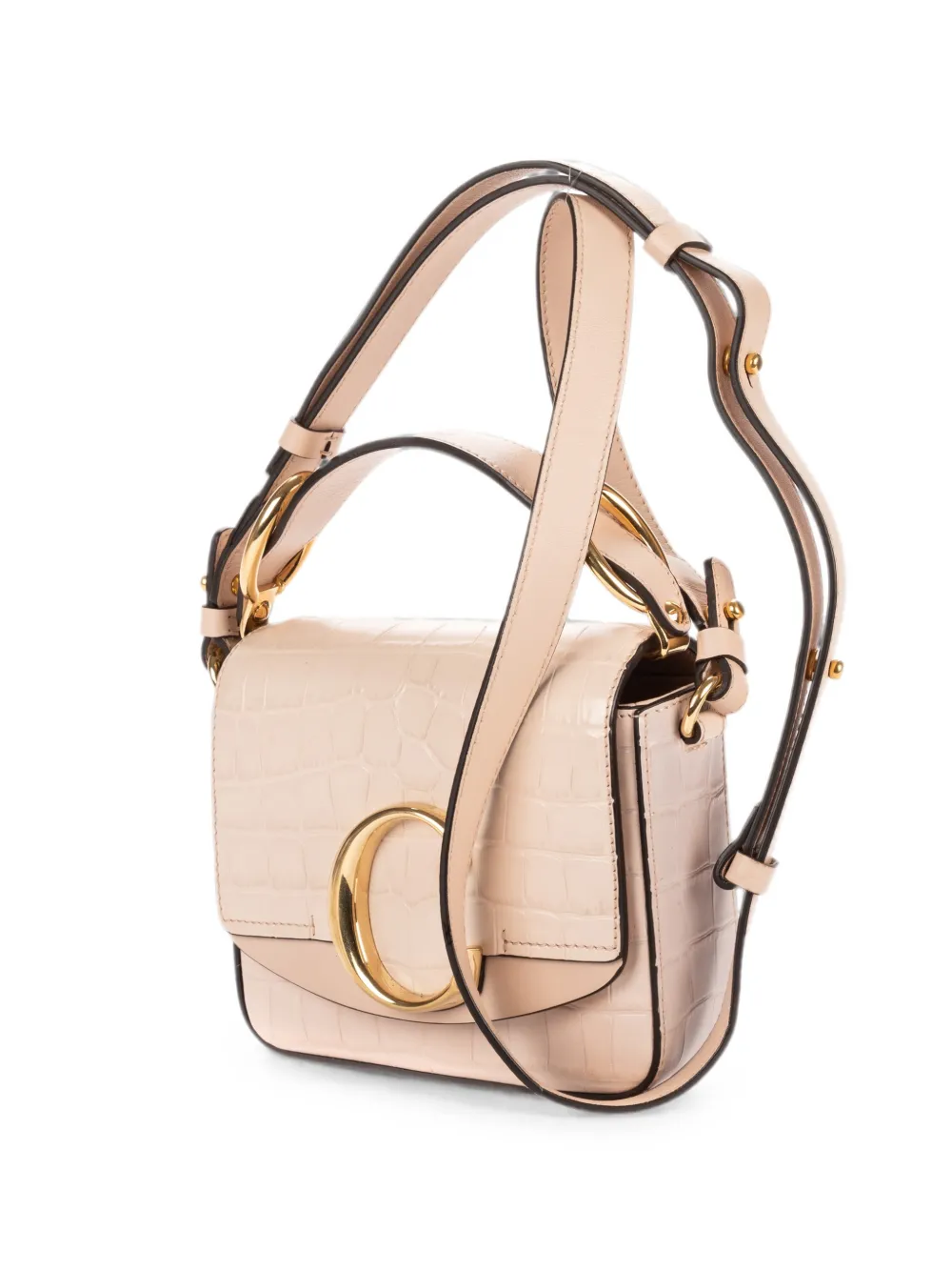 Chloé Pre-Owned croc-effect tote bag - Toni neutri