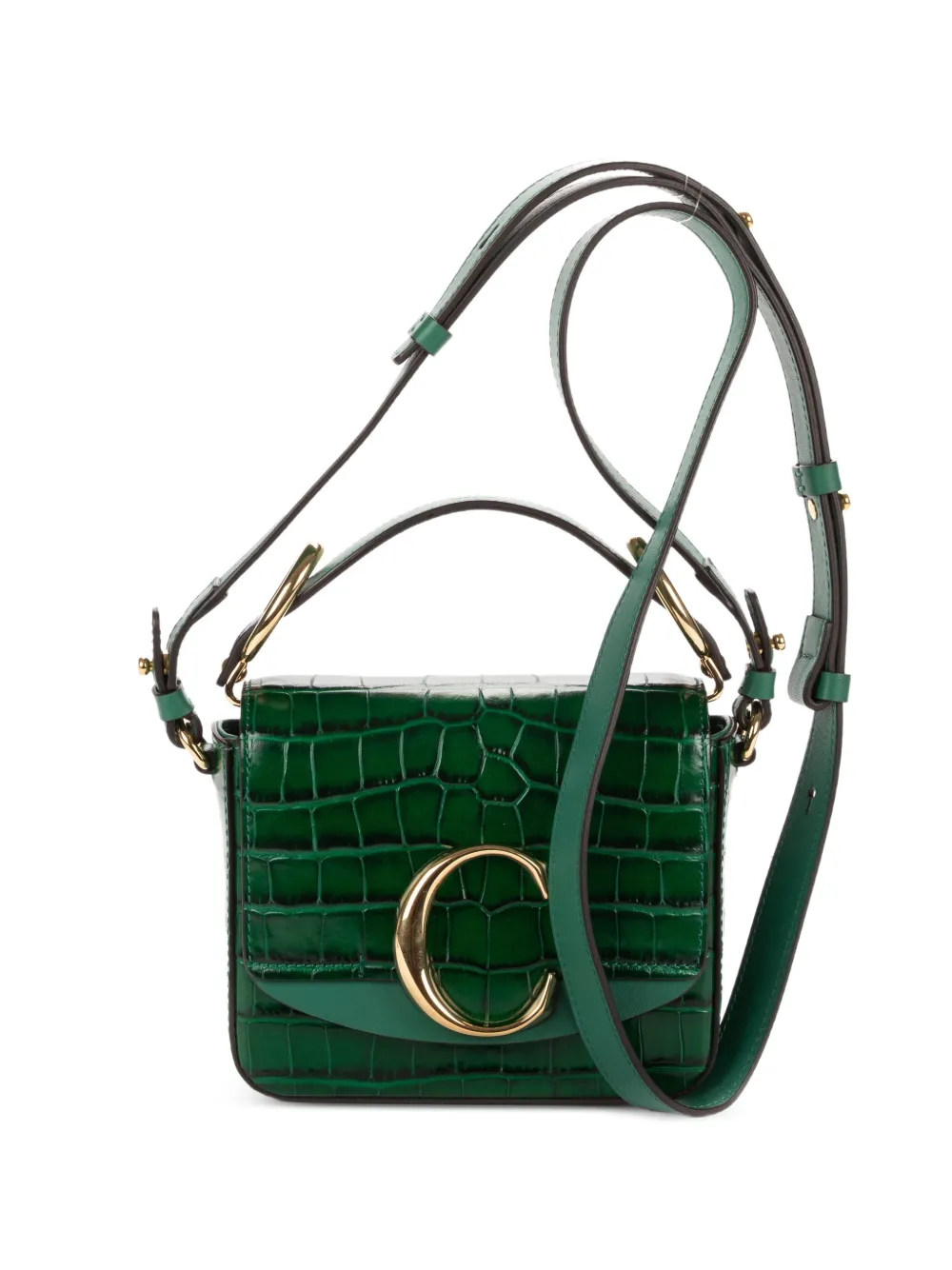 Chloé Pre-Owned Mini C-plaque tote bag - Green