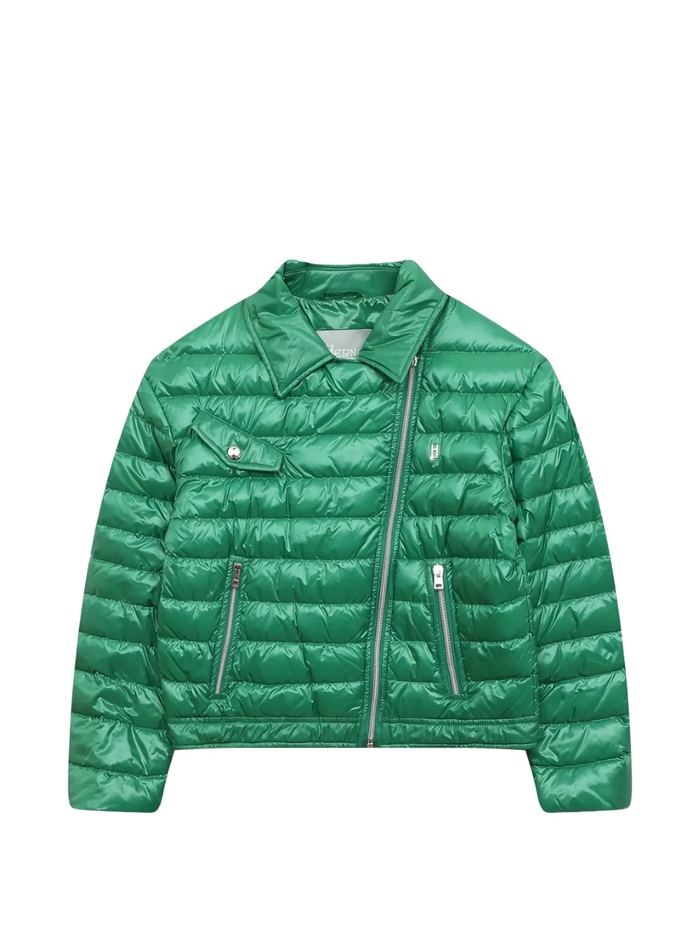 Herno Kids quilted biker jacket - Verde
