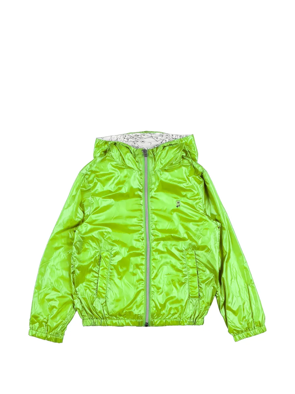 Herno Kids hooded zip-up jacket - Verde