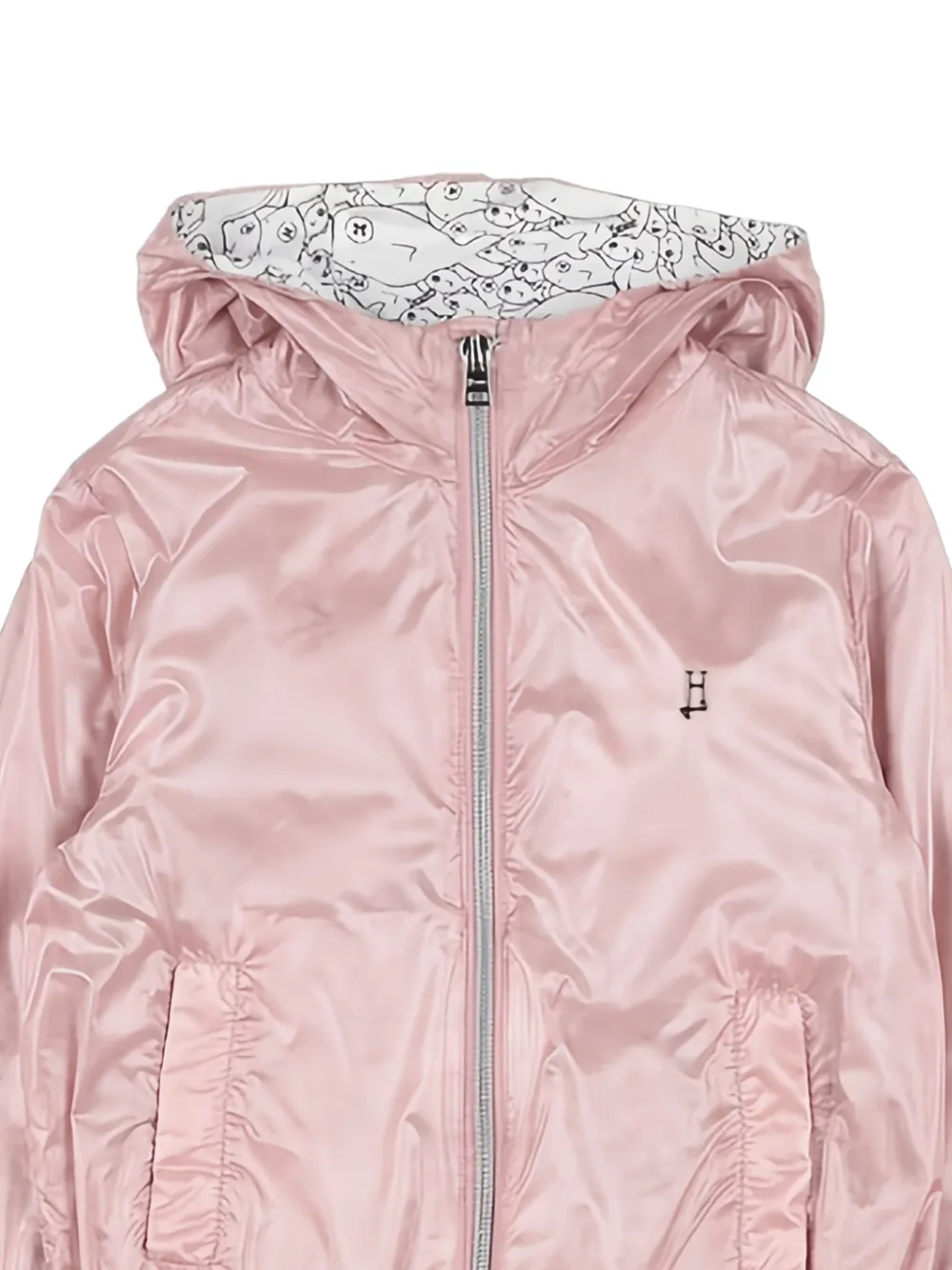Herno Kids Jack met logoplakkaat Roze