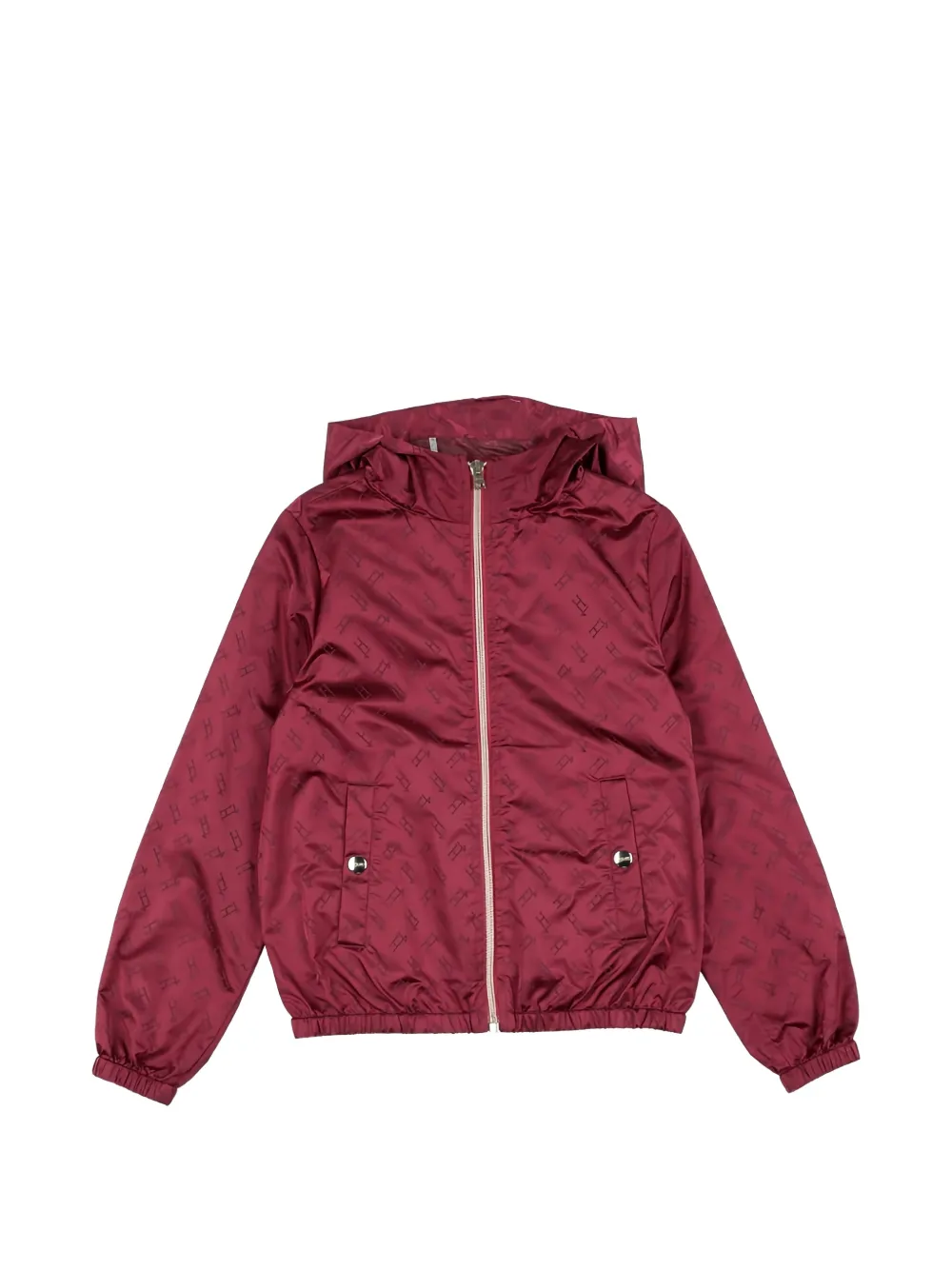 Herno Kids monogram-print hooded jacket - Rot