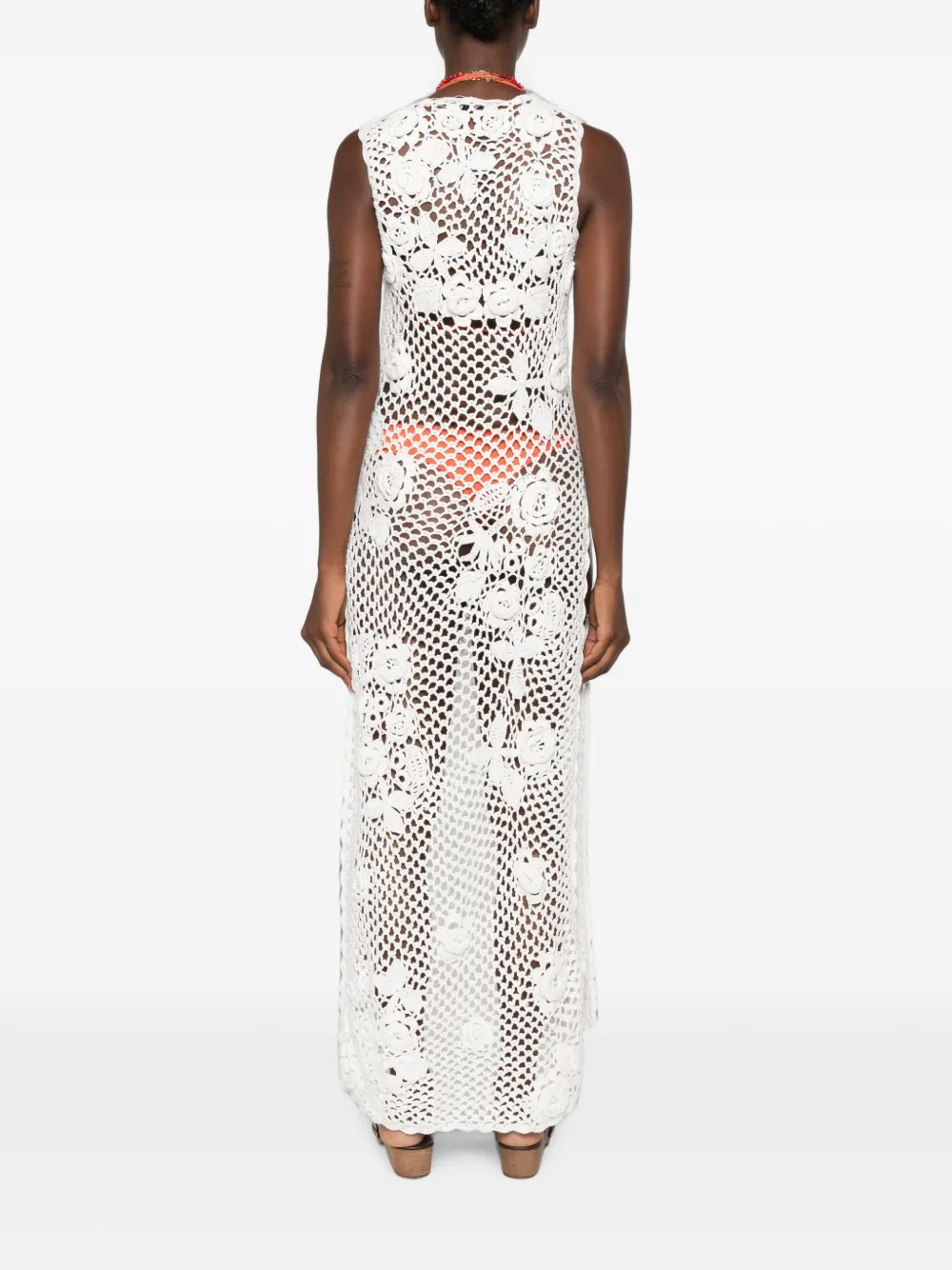 GANNI Tulen maxi-jurk Wit