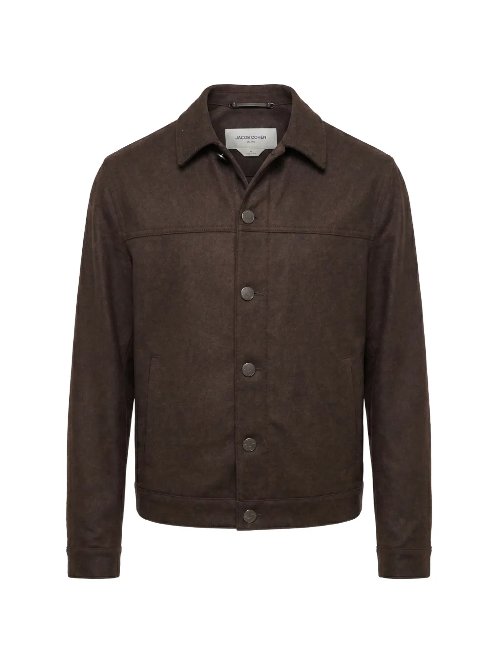 Jacob Cohën button-fastening wool shirt jacket - Marrone