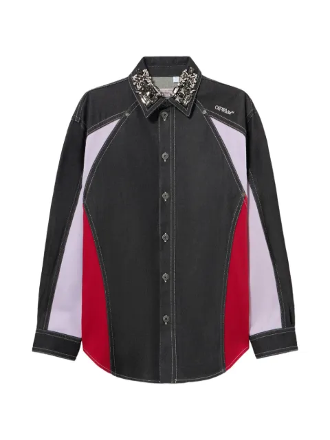 Off-White denim crystal overshirt
