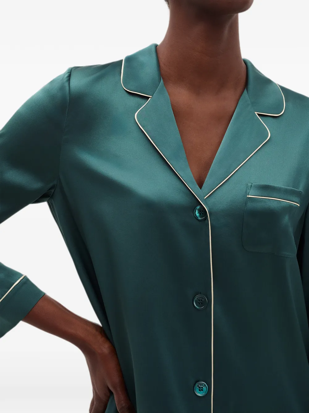 ERES Gala blousejurk met afwerking Groen