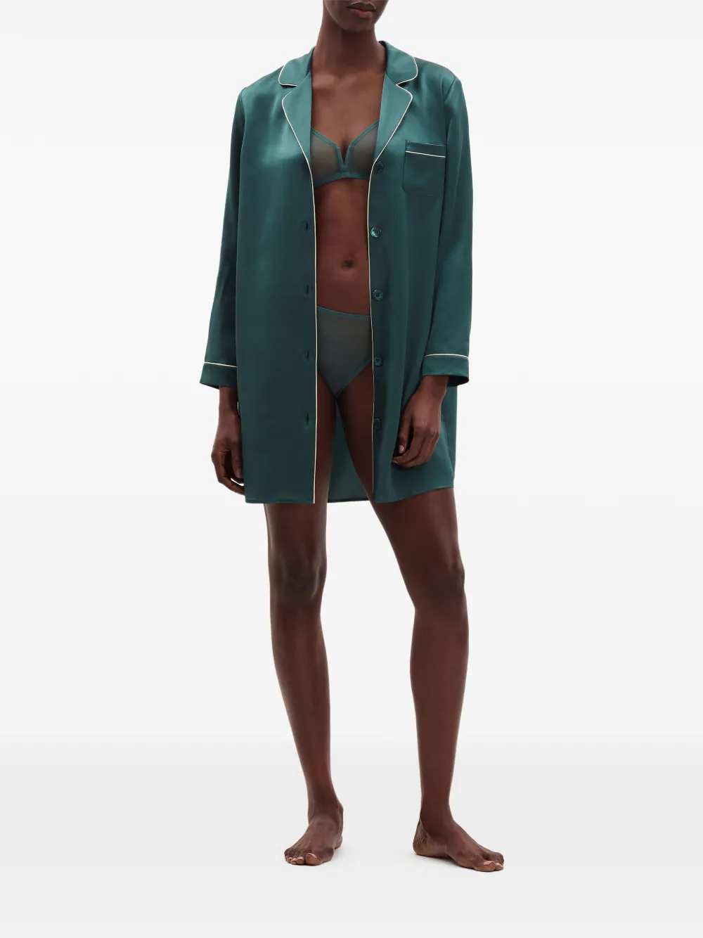 ERES Gala blousejurk met afwerking Groen