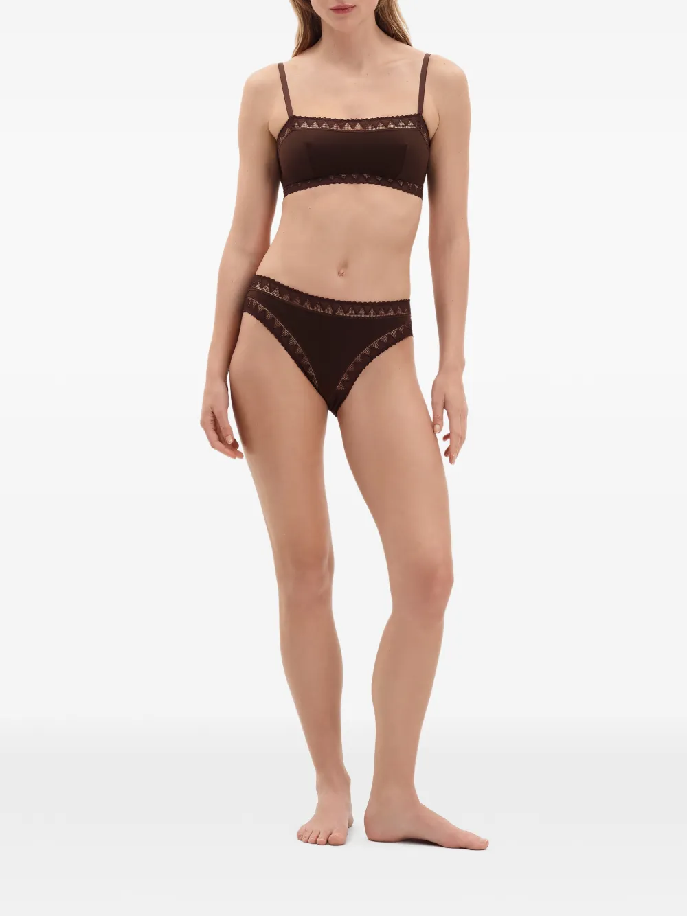 ERES Delicatesse lace-trim bra Bruin
