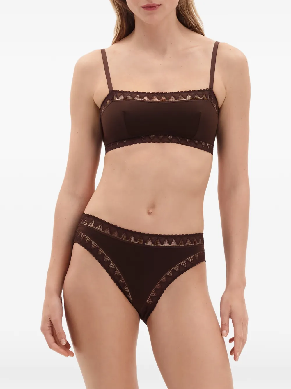 ERES Delicatesse lace-trim bra Bruin