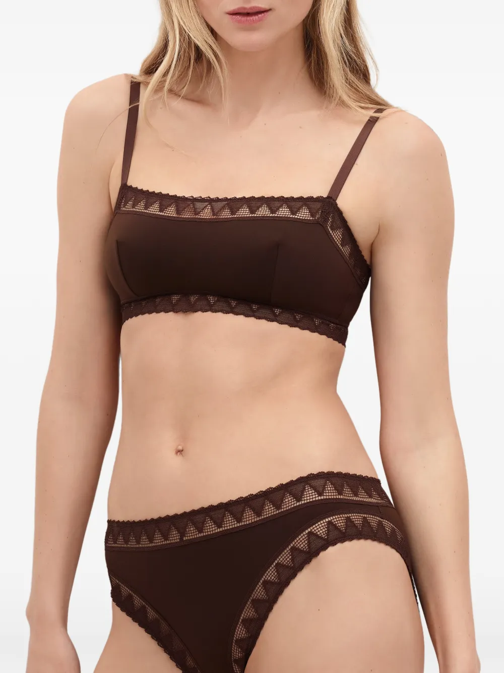 ERES Delicatesse lace-trim bra Bruin