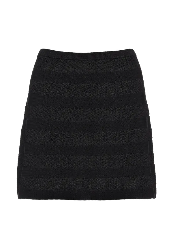 Eres Mini Intervalle Pointelle-knit Skirt in Black