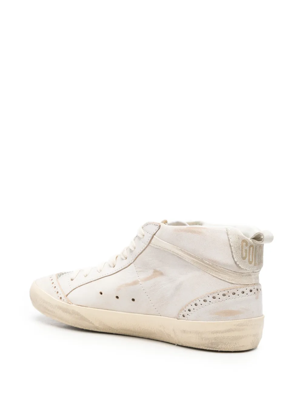 Golden Goose Hi Star sneakers met glitterpatch Beige