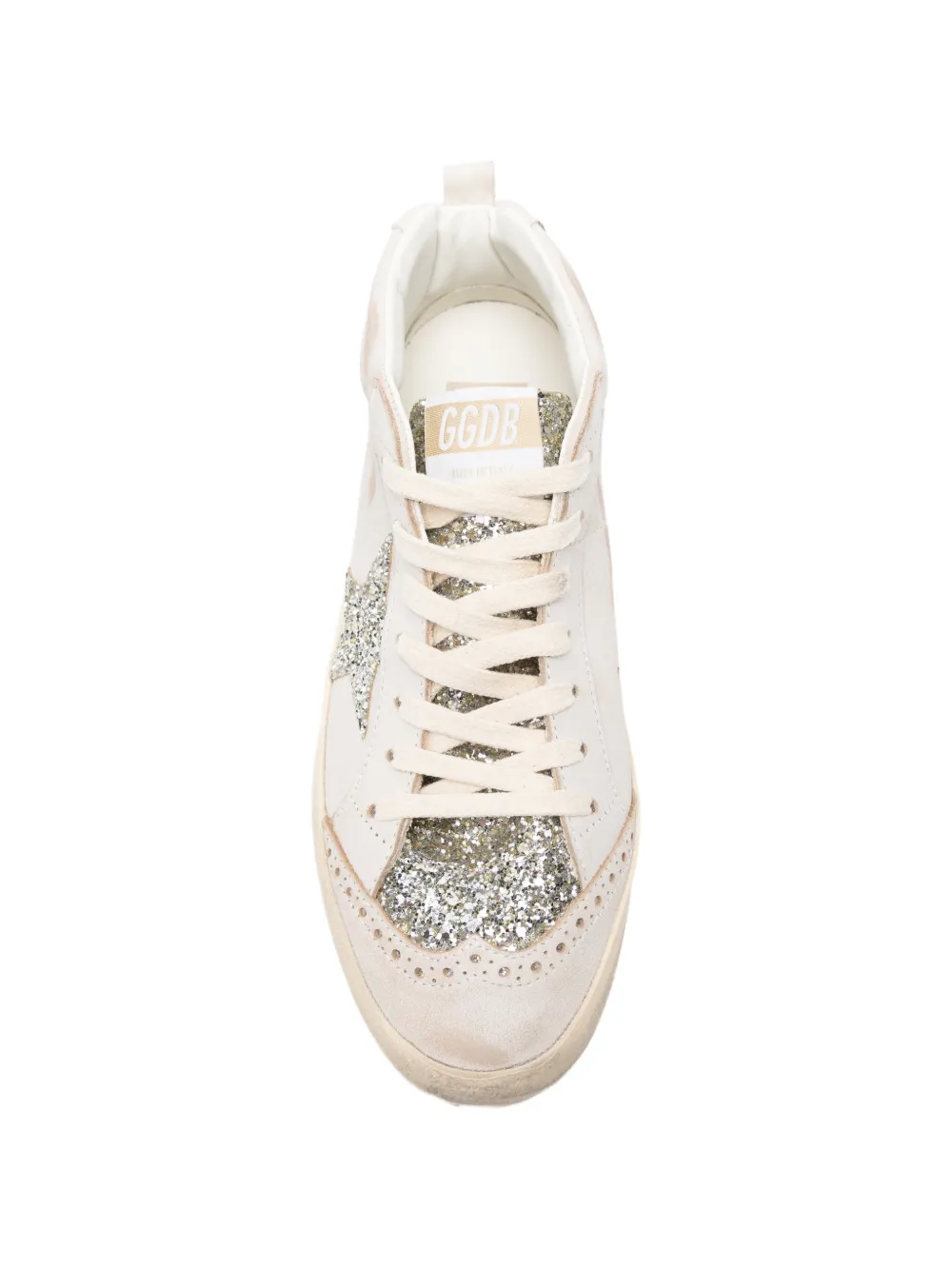 Golden Goose Hi Star sneakers met glitterpatch Beige