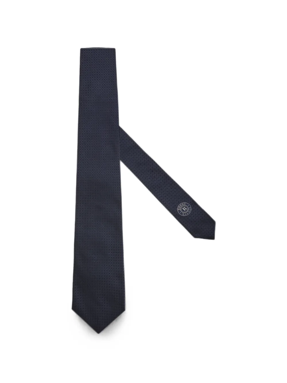 Boggi Milano Cravatta in seta jacquard blu navy