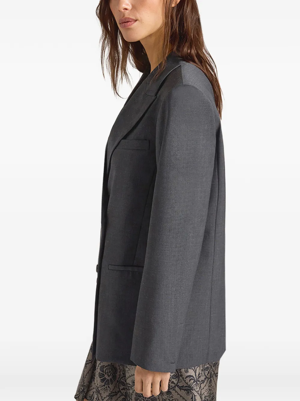 MOMONÌ Rosemary blazer met dubbele rij knopen Grijs