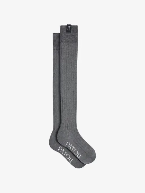 Patou ribbed over-the-knee socks